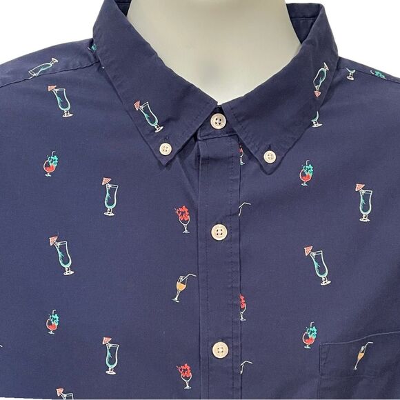 Croft & Barrow Men’s Tropical Drink Print Shirt – Size XLT - Picture 3 of 9
